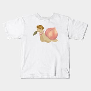 Peach Snail Kids T-Shirt